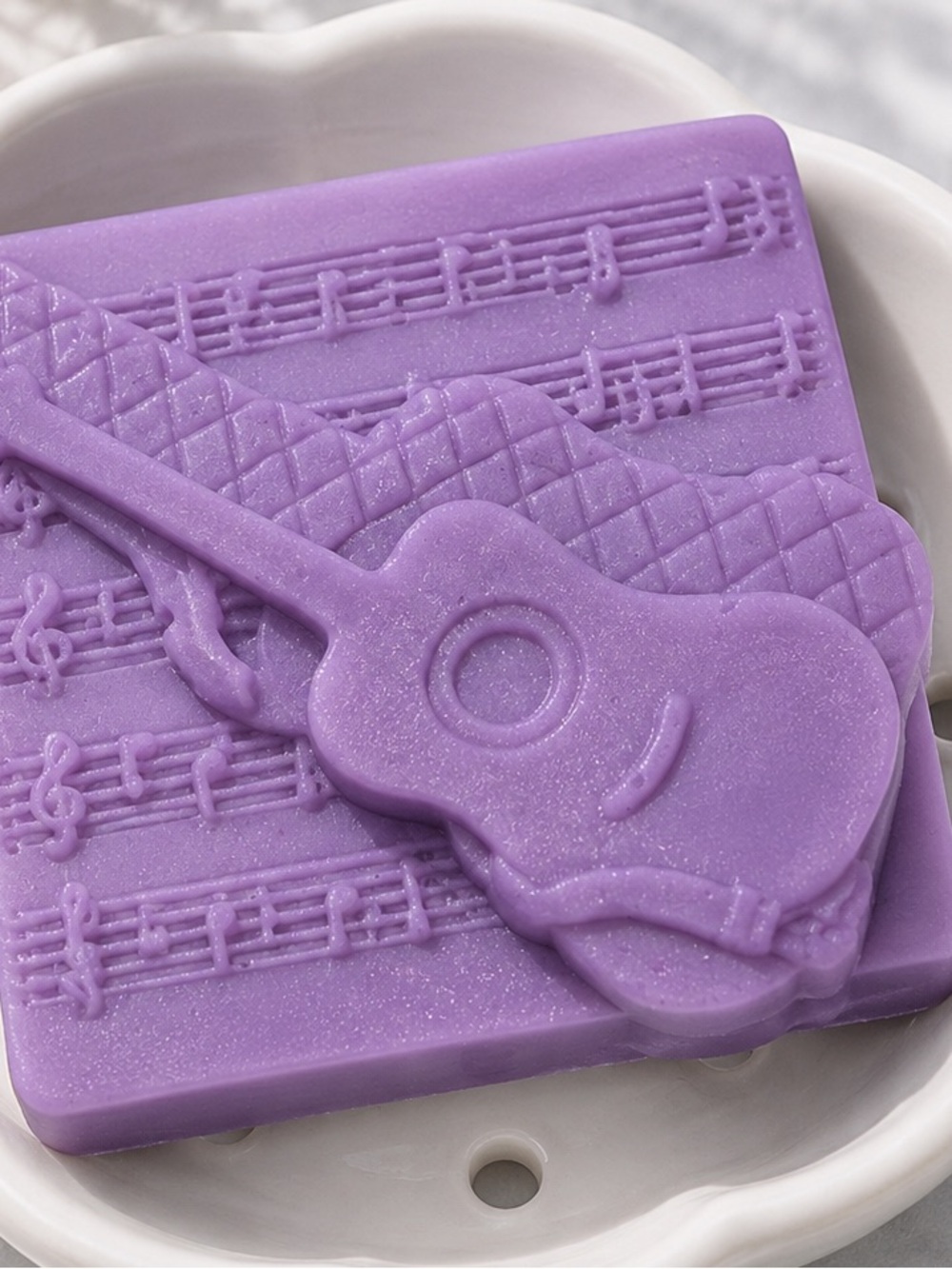 Cherry vanilla  Soap handmade guitar 2.5x2.5in 6oz oatmeal based - Picture 2 of 2